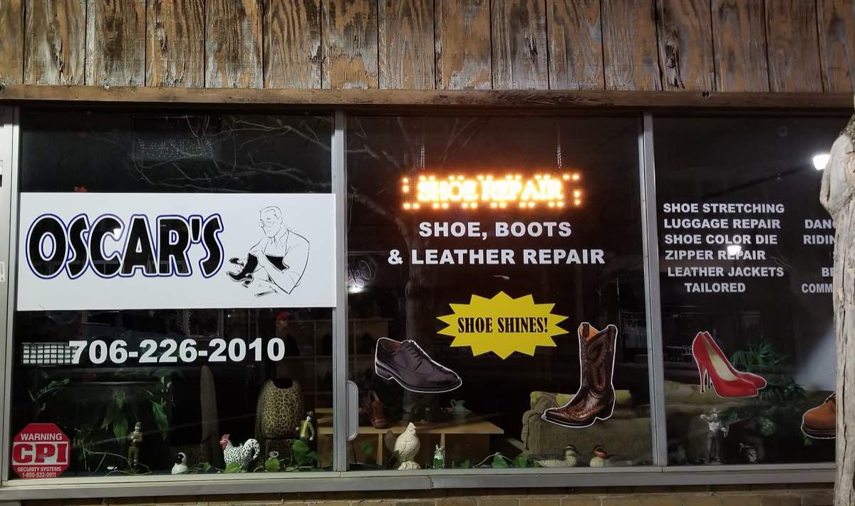 Oscar's Shoes, Boots And Leather Repair storefront on N Hamilton Street in Dalton, Georgia